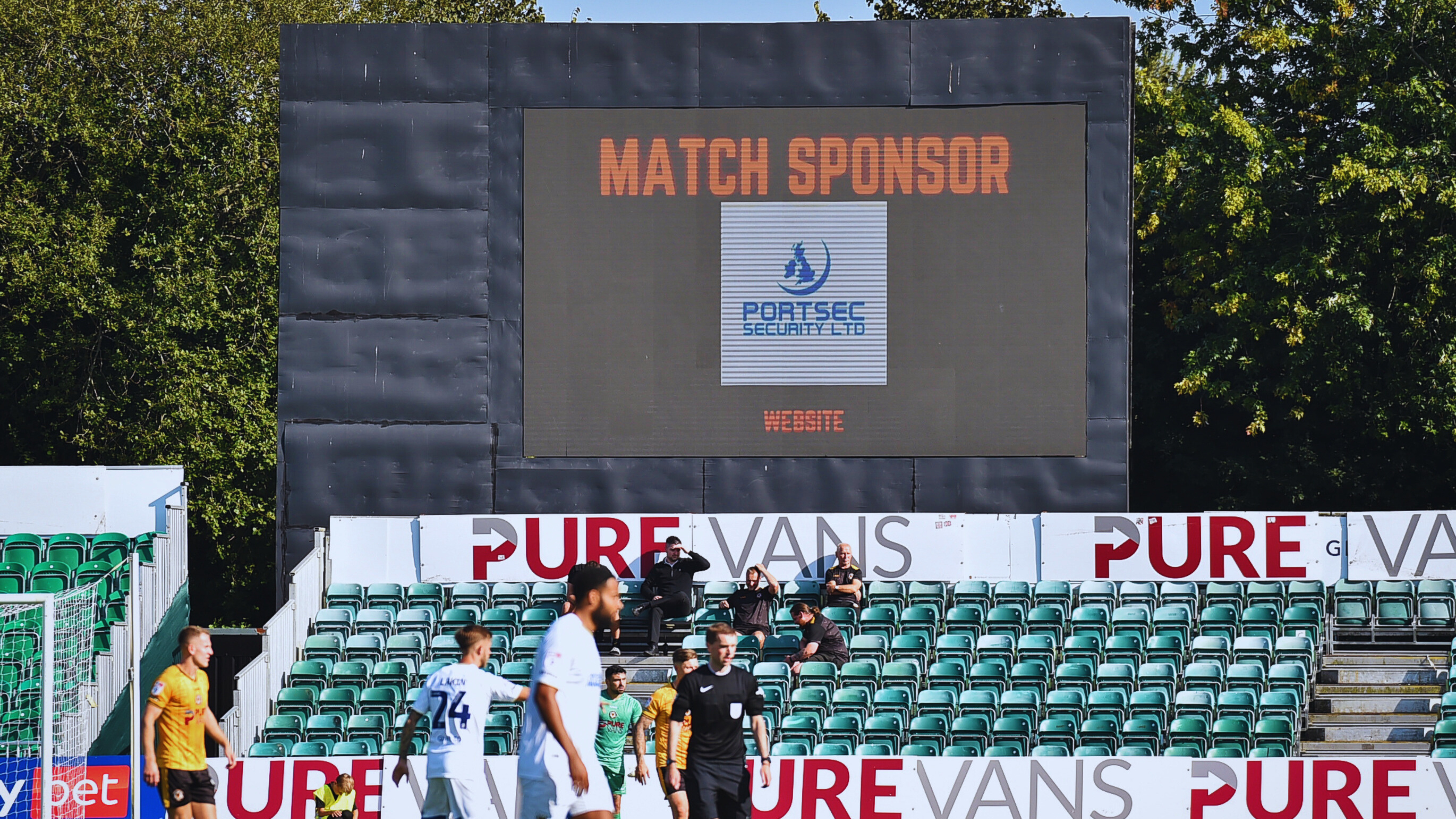 Match Sponsor on Big Screen