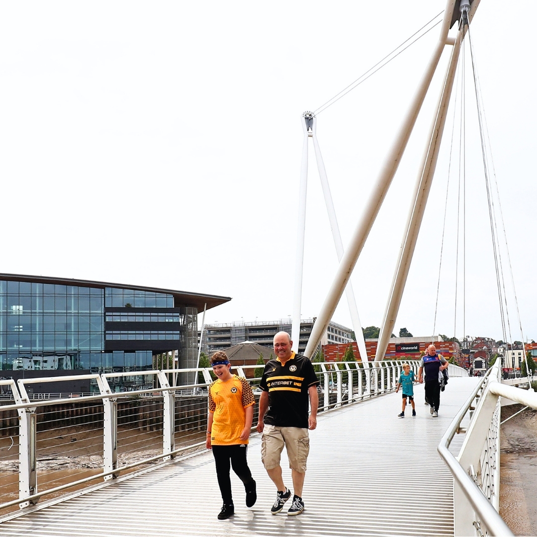 fans walk to stadium