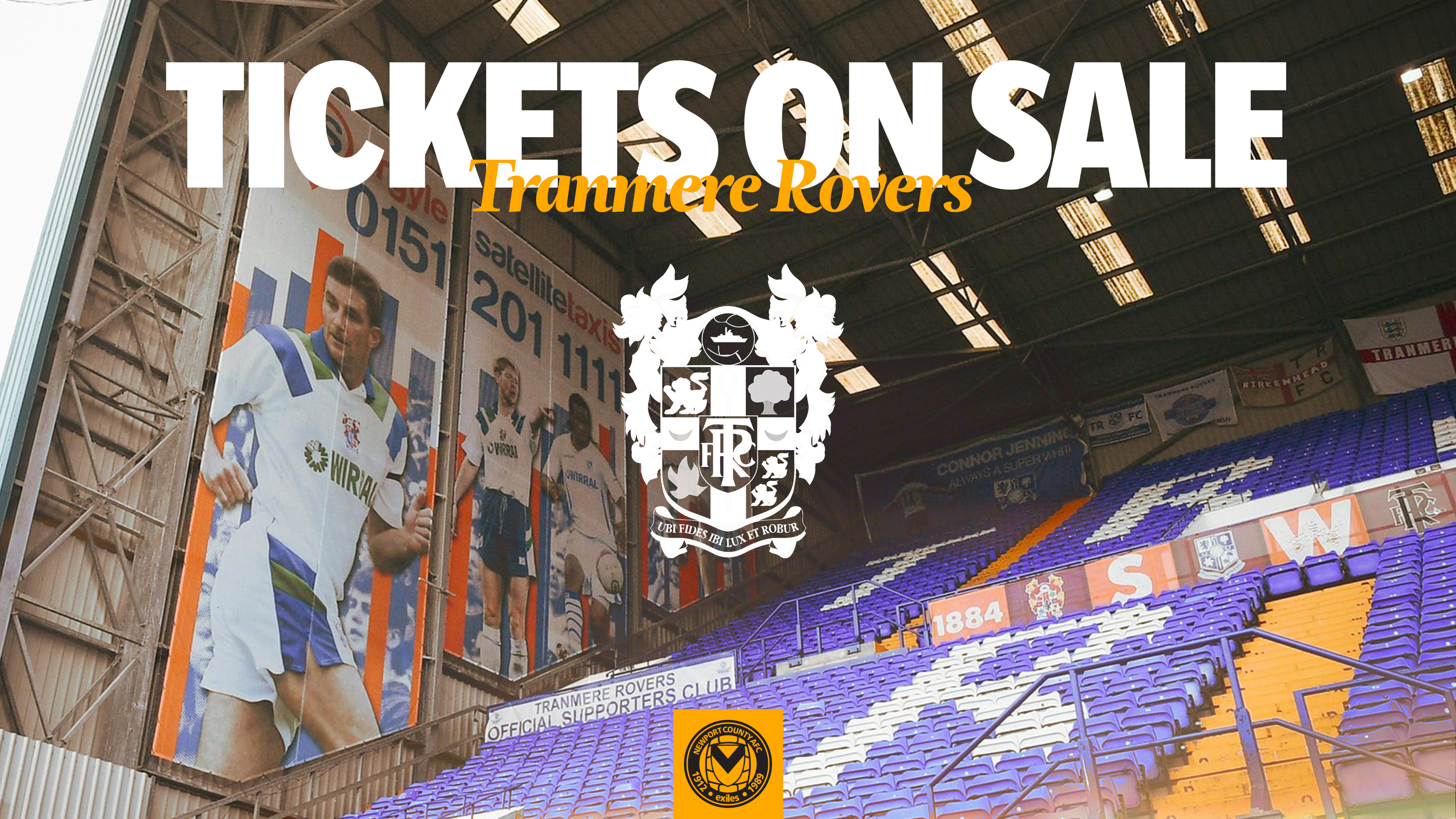 Tickets on sale Tranmere Rovers 16x9