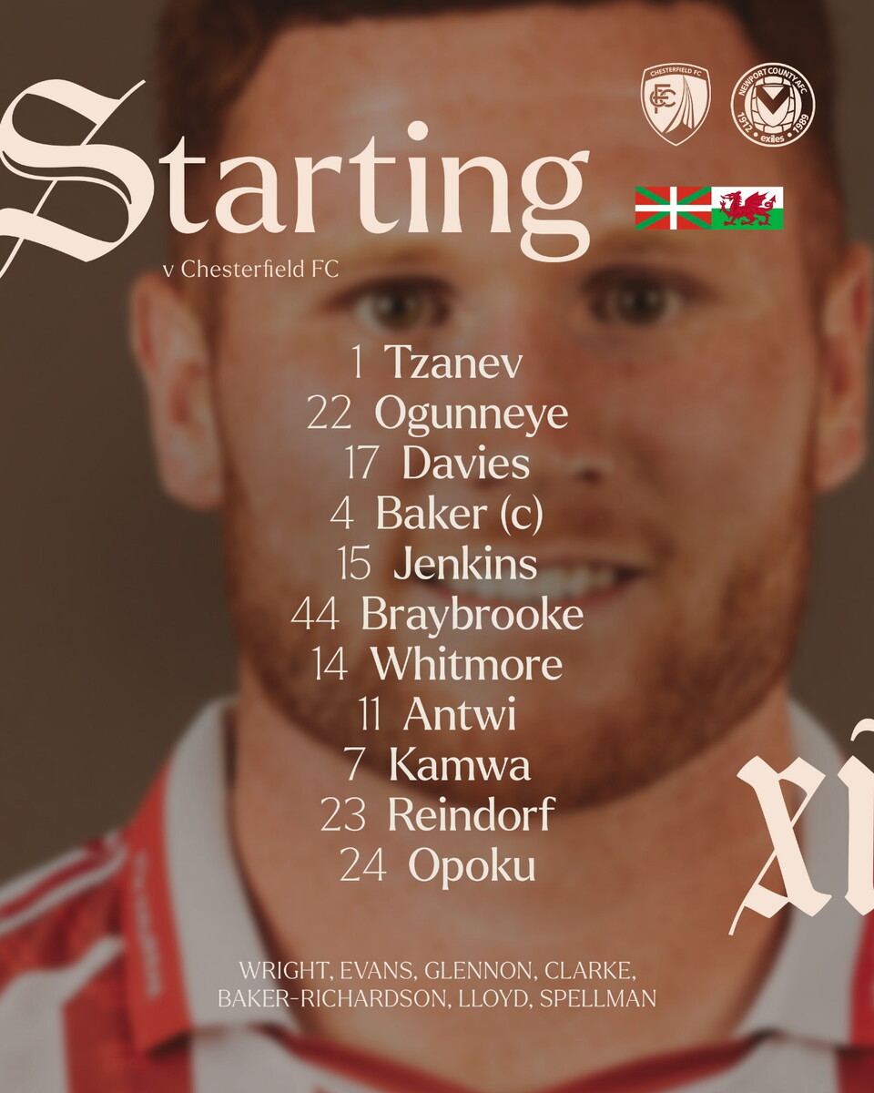 Starting XI Chesterfield (A)