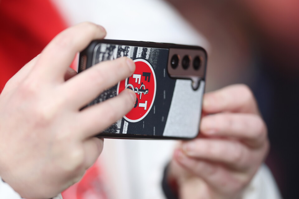 A Fleetwood fan mobile phone