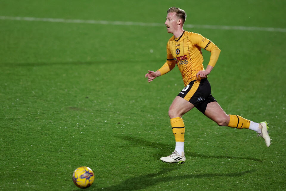 Harry Charsley in Newport County kit