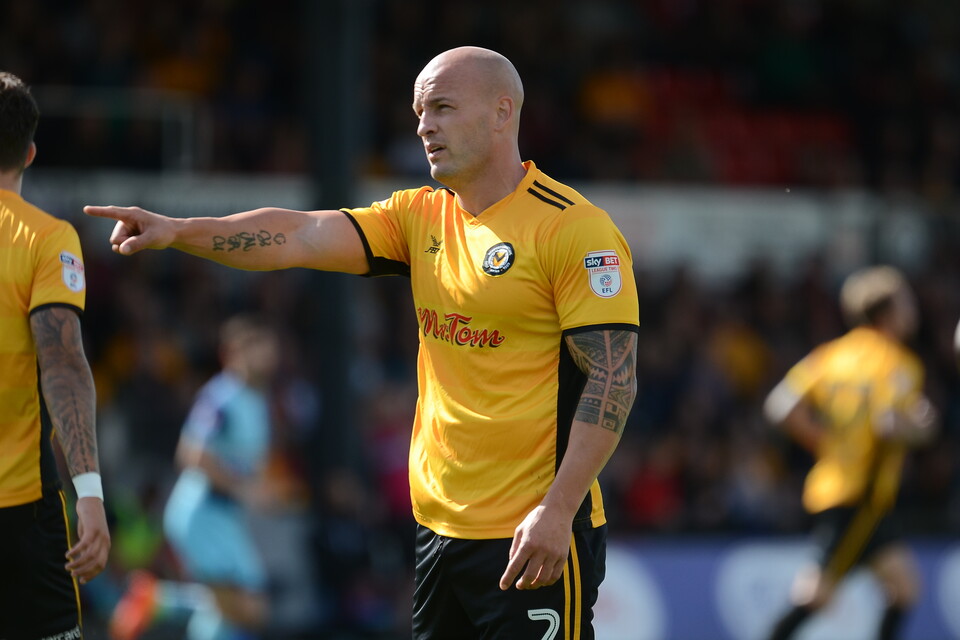Newport County defender David Pipe