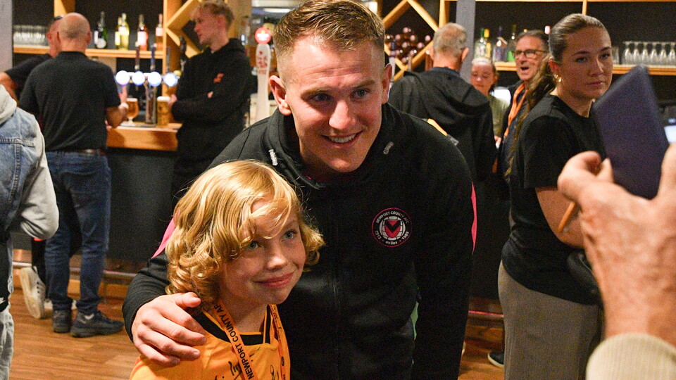 Bryn Morris with hospitality guest