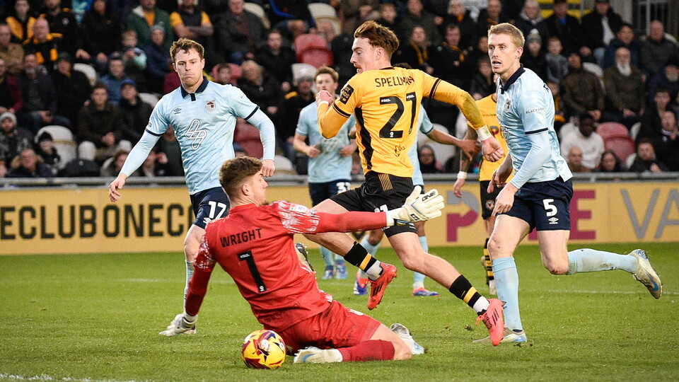 Spellman goes close.