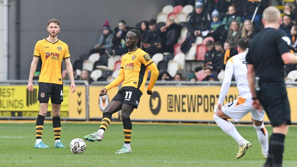 Antwi for Newport County vs Bradford City 