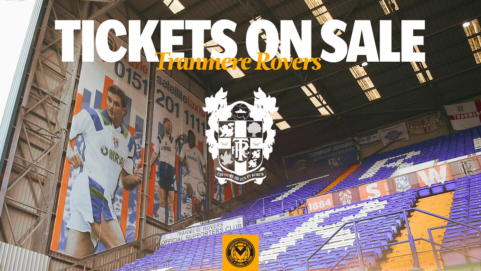 Tickets on sale Tranmere Rovers 16x9